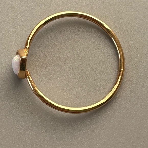 24k Gold Vermeil Pear Cut Opal Ring​ - Picture 6 of 7